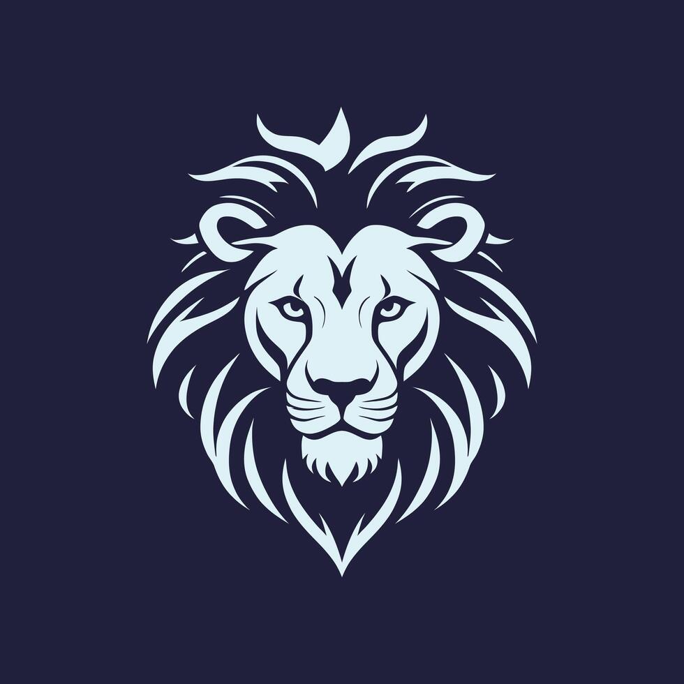 Lion head logo design template. Lioness head logotype. vector