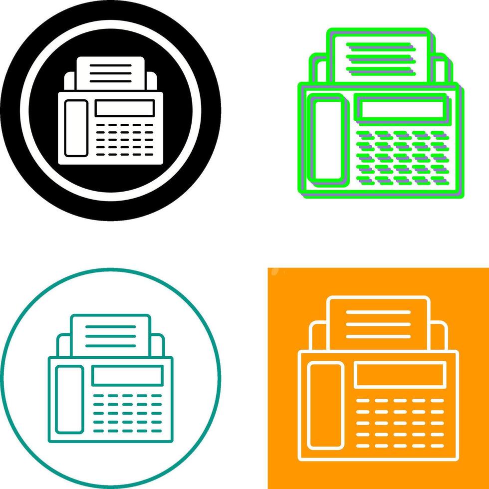 Fax Machine Icon Design vector