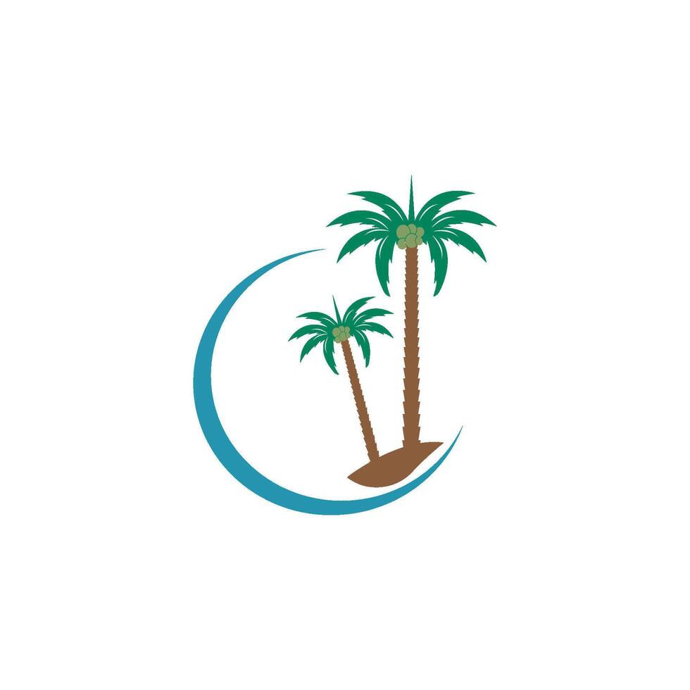 palm tree logo vector