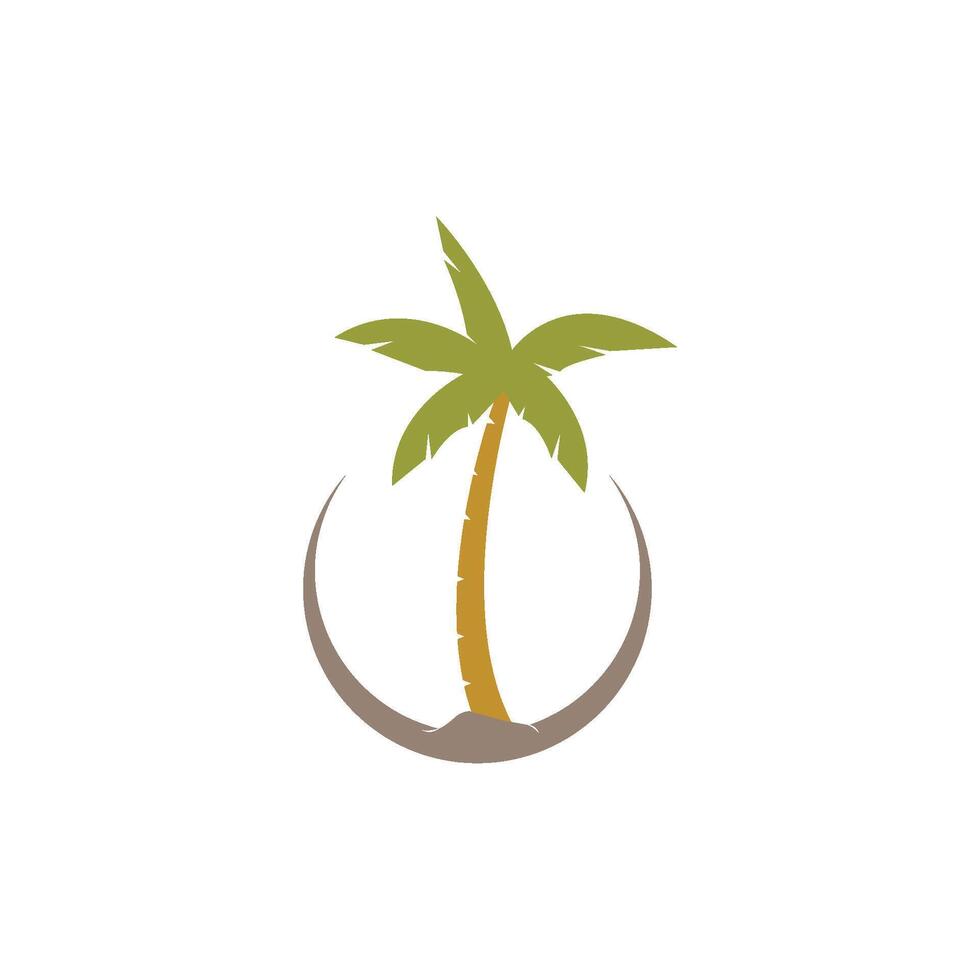 palm tree logo vector