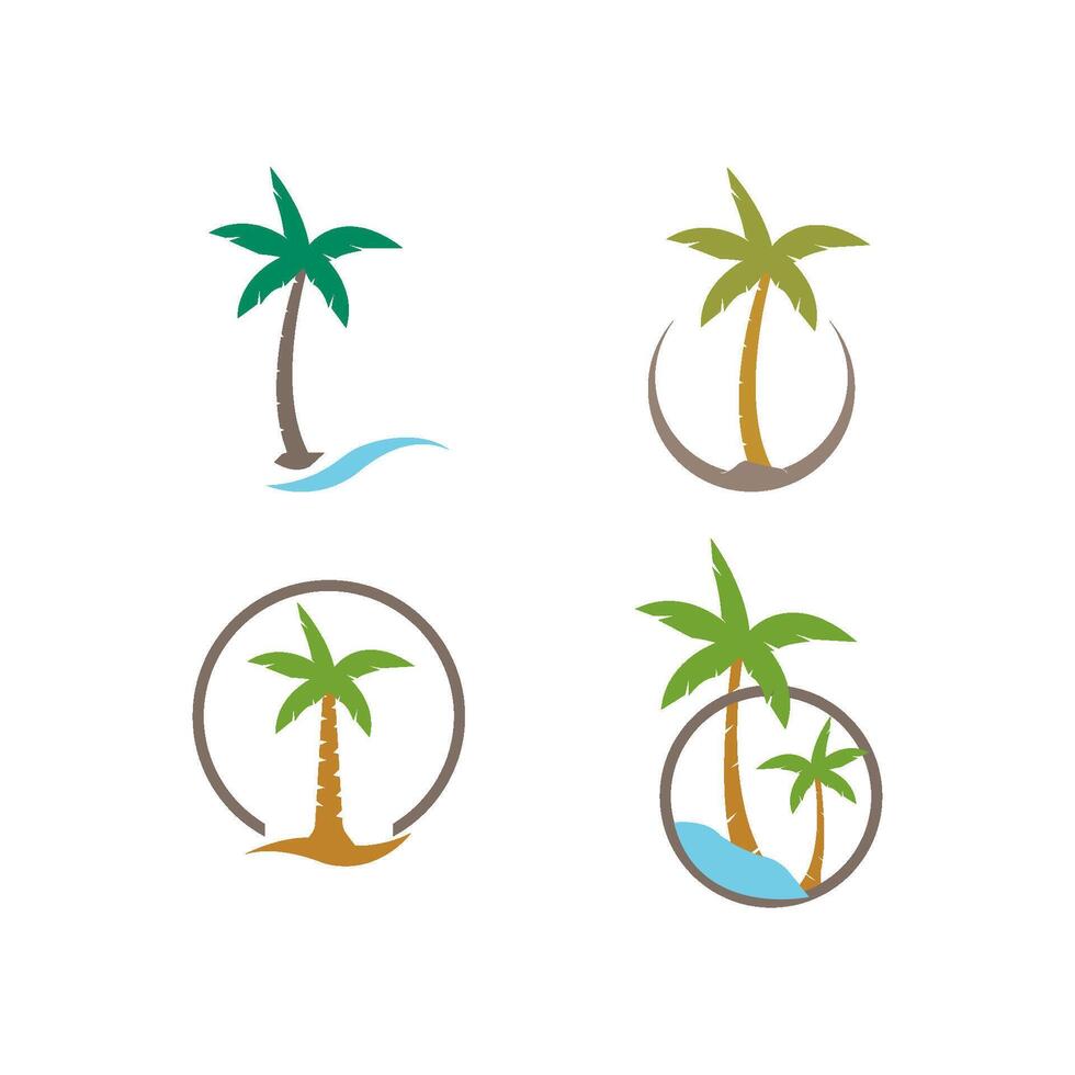 palm tree logo vector