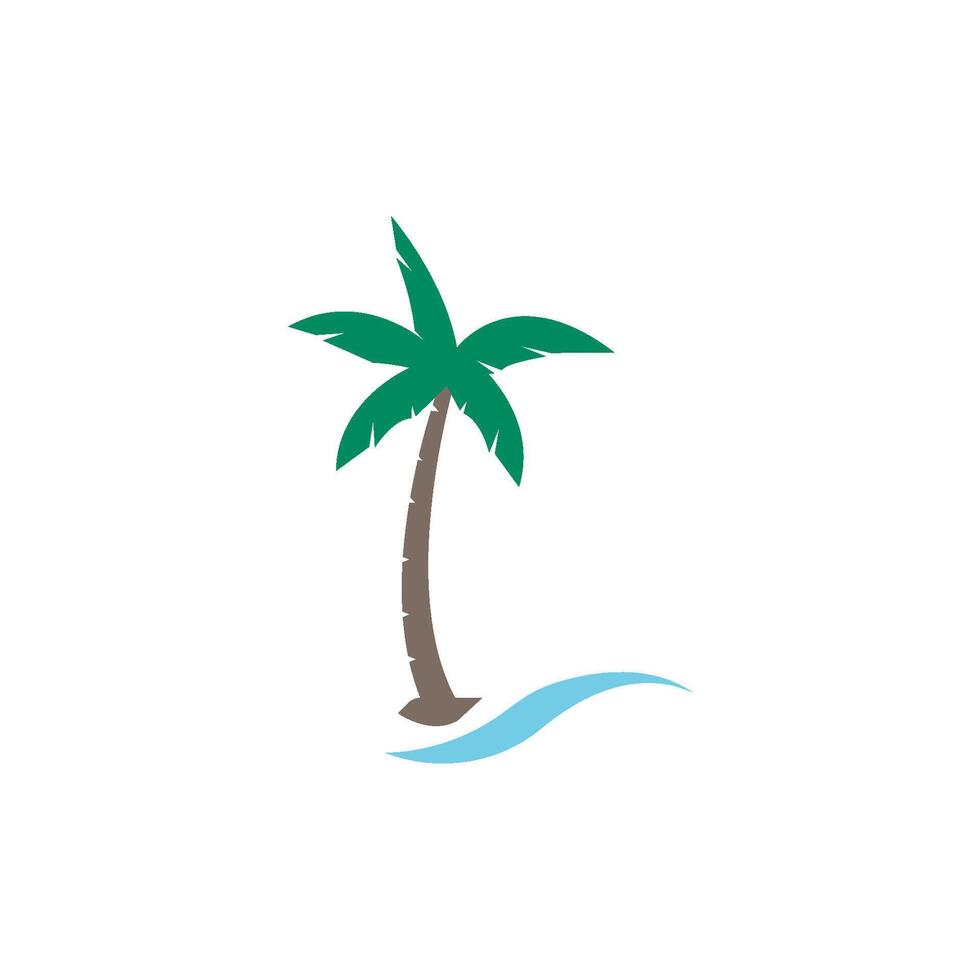 palm tree logo vector