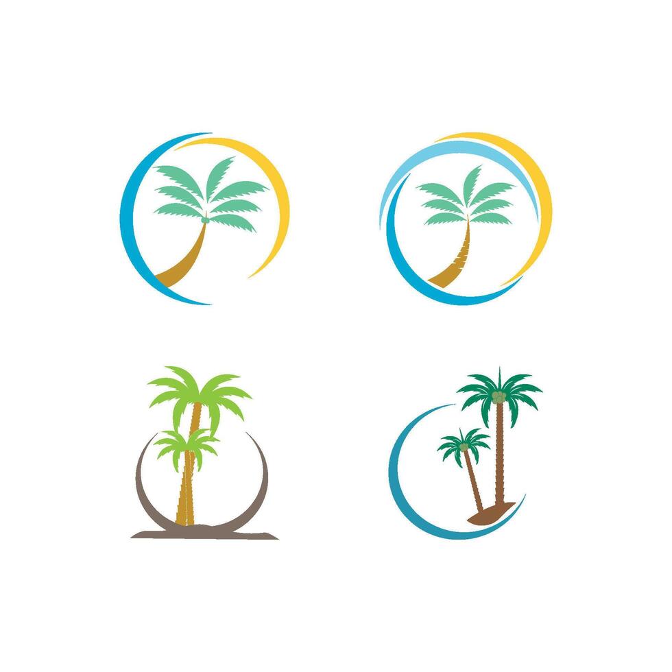 palm tree logo vector