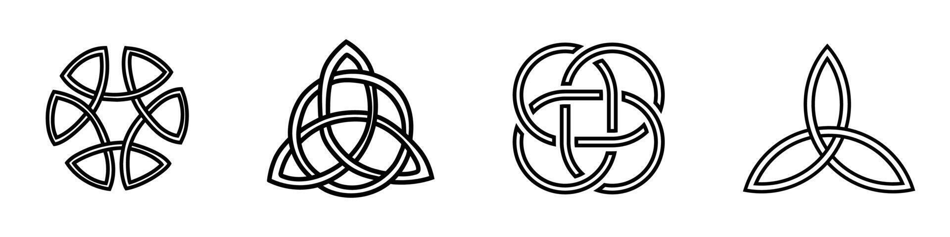 Celtic knot icons. Celtic elements. vector