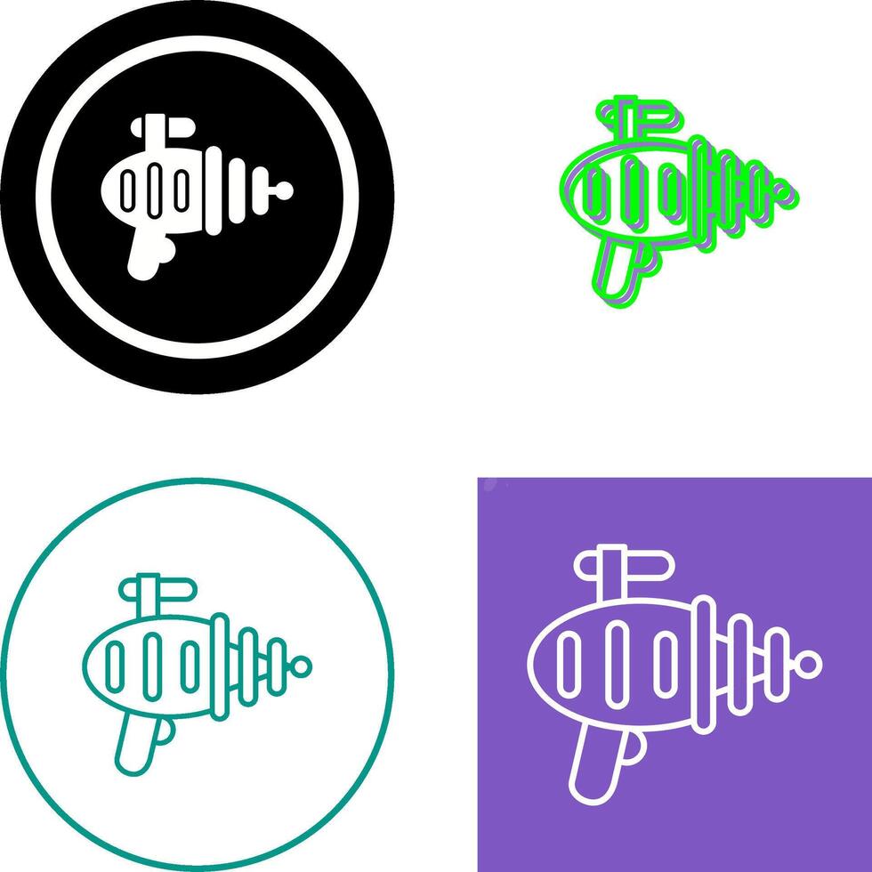 Laser Gun Icon Design vector