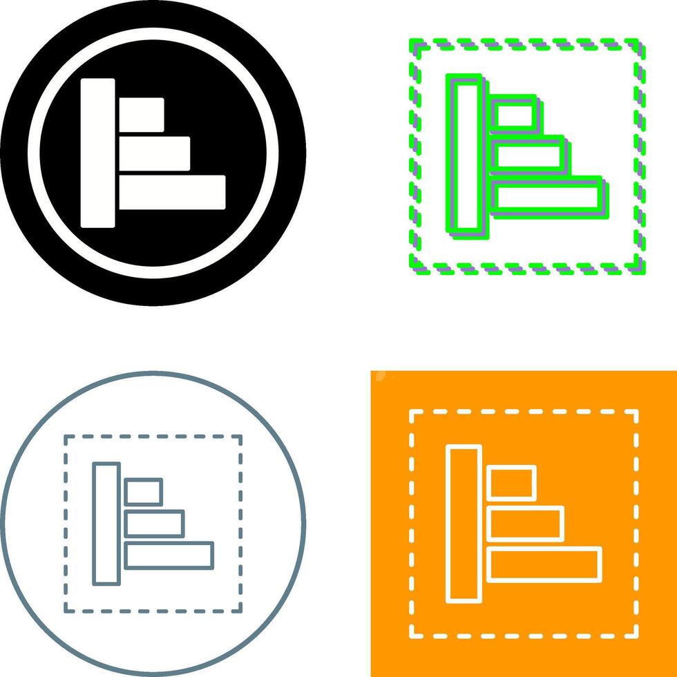 Object Alignment Icon Design vector