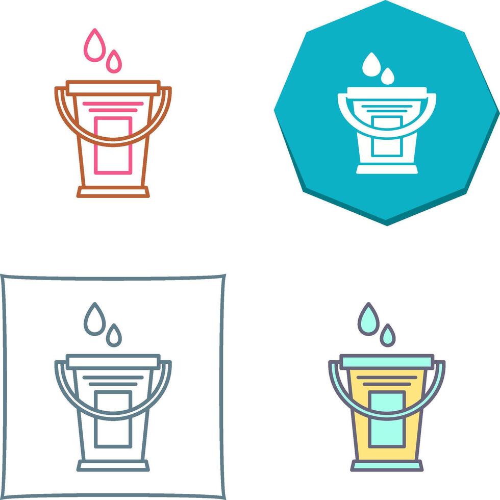 Water Bucket Icon Design vector