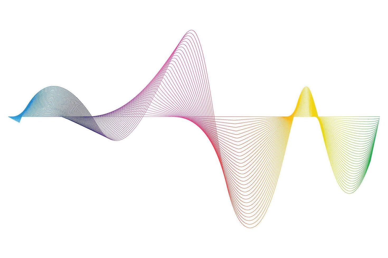 Musical notes wavy line background design vector