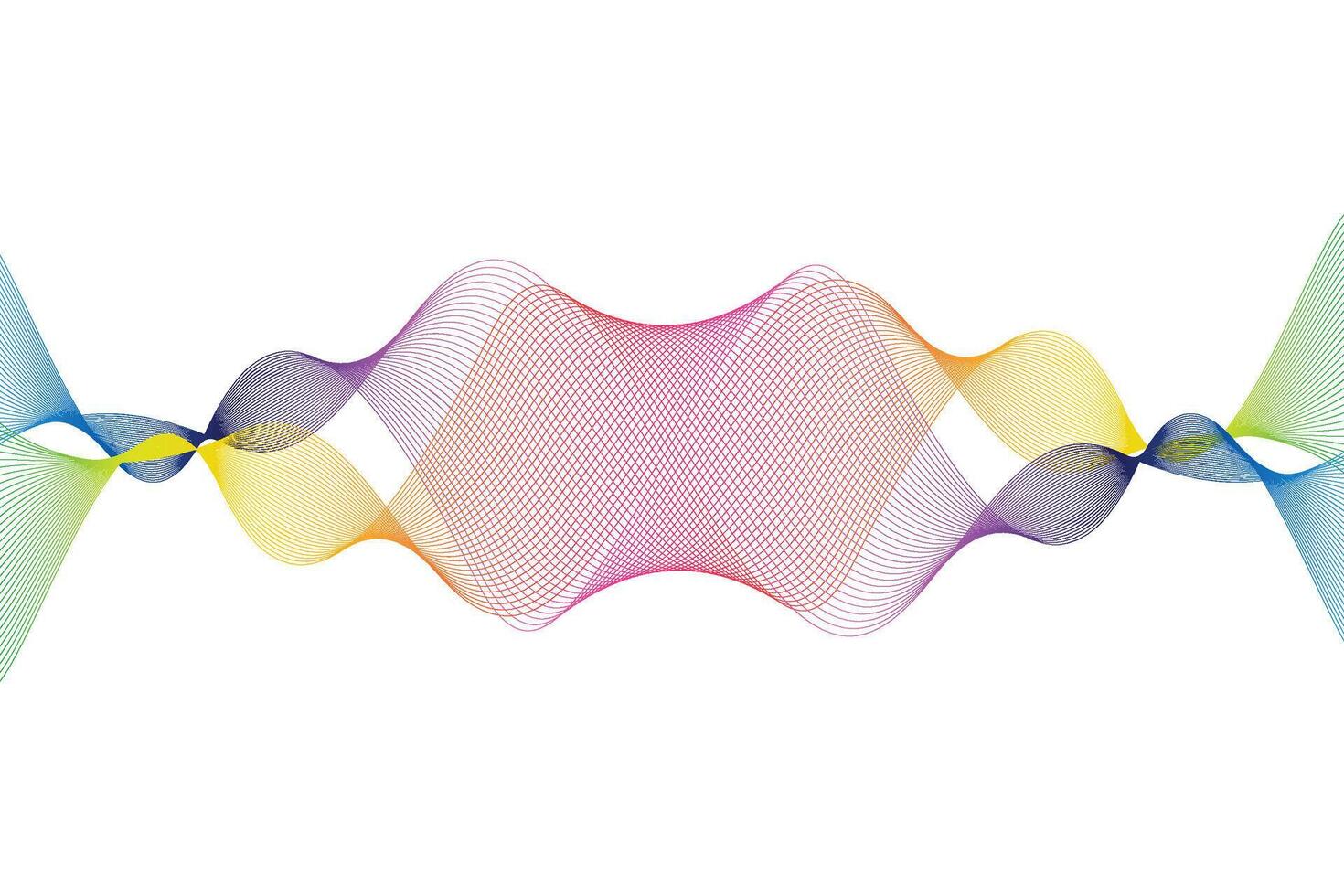Musical notes wavy line background design vector