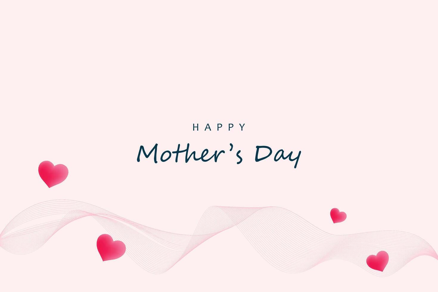 Happy mother's day greeting card design for social media post vector