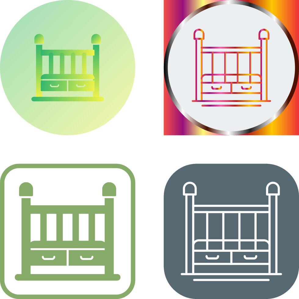 Baby Crib Icon Design vector