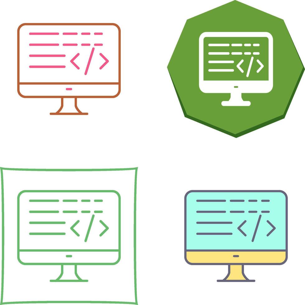 Coding Icon Design vector