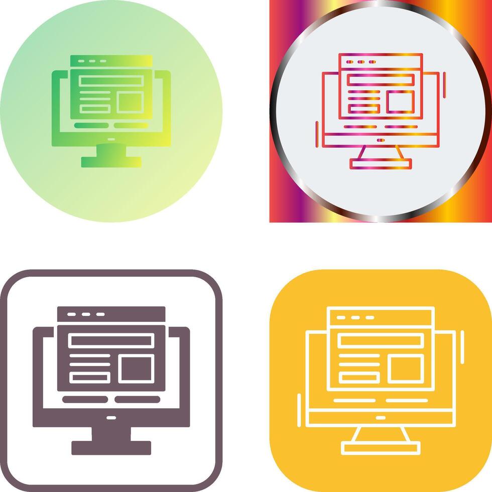 Adaptive Layout Icon Design vector
