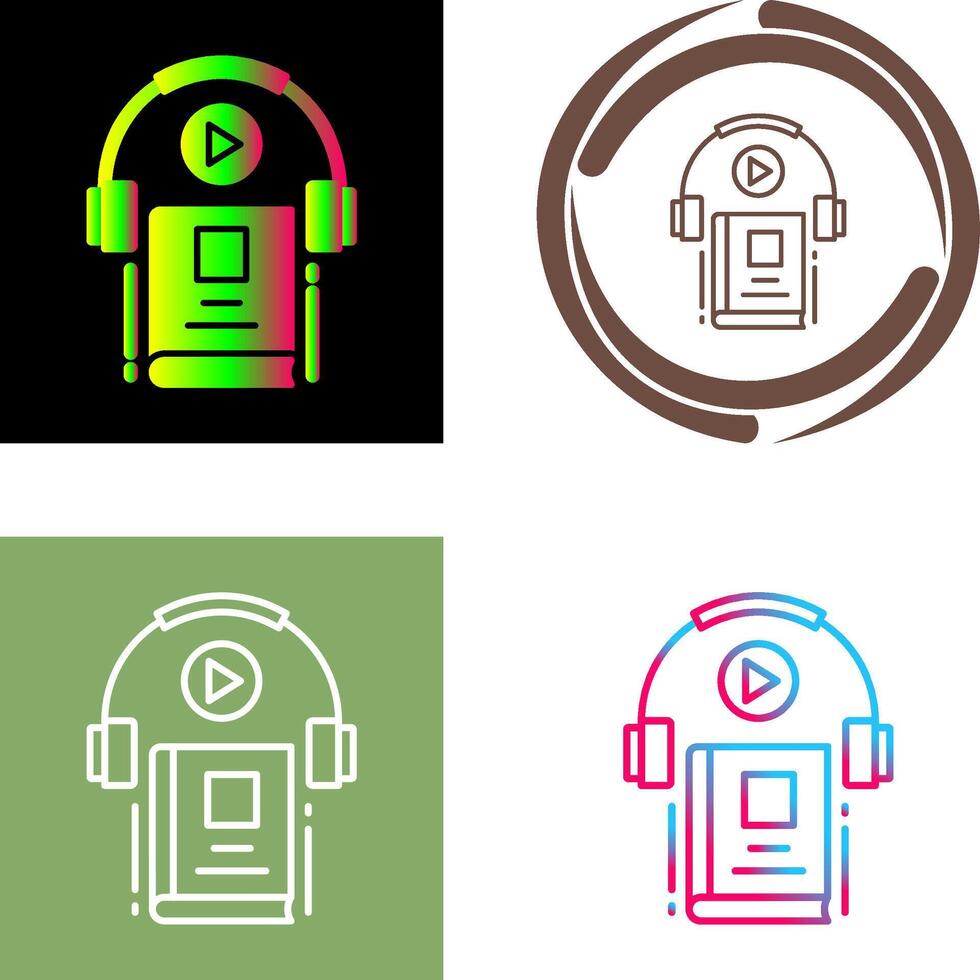Audio Book Icon Design vector