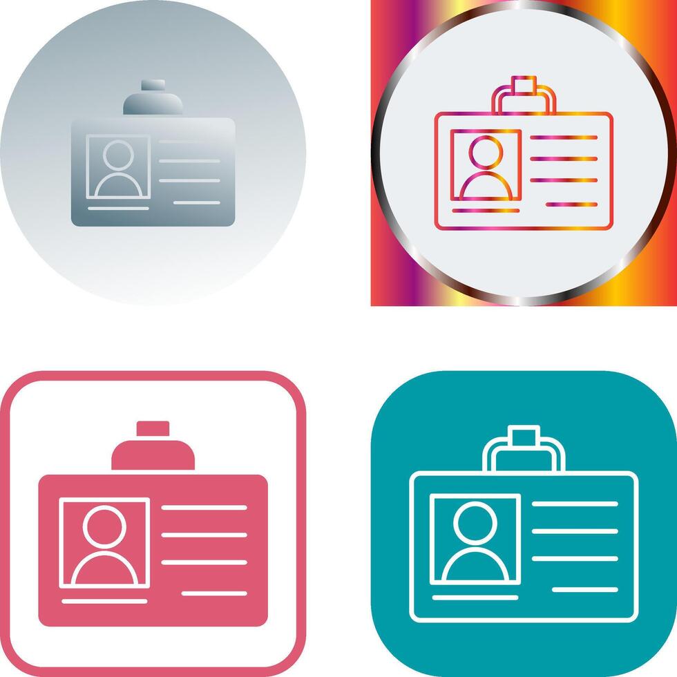 Id Card Icon Design vector