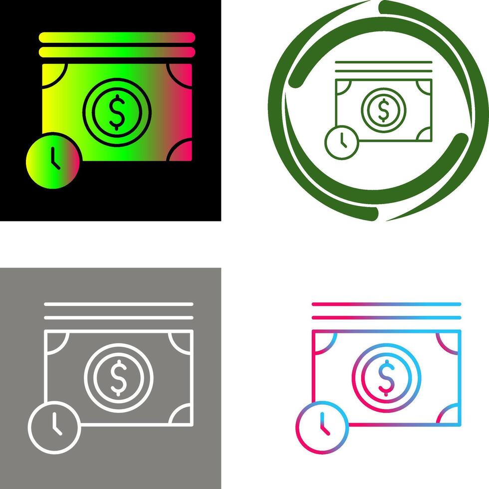 Time is Money Icon Design vector