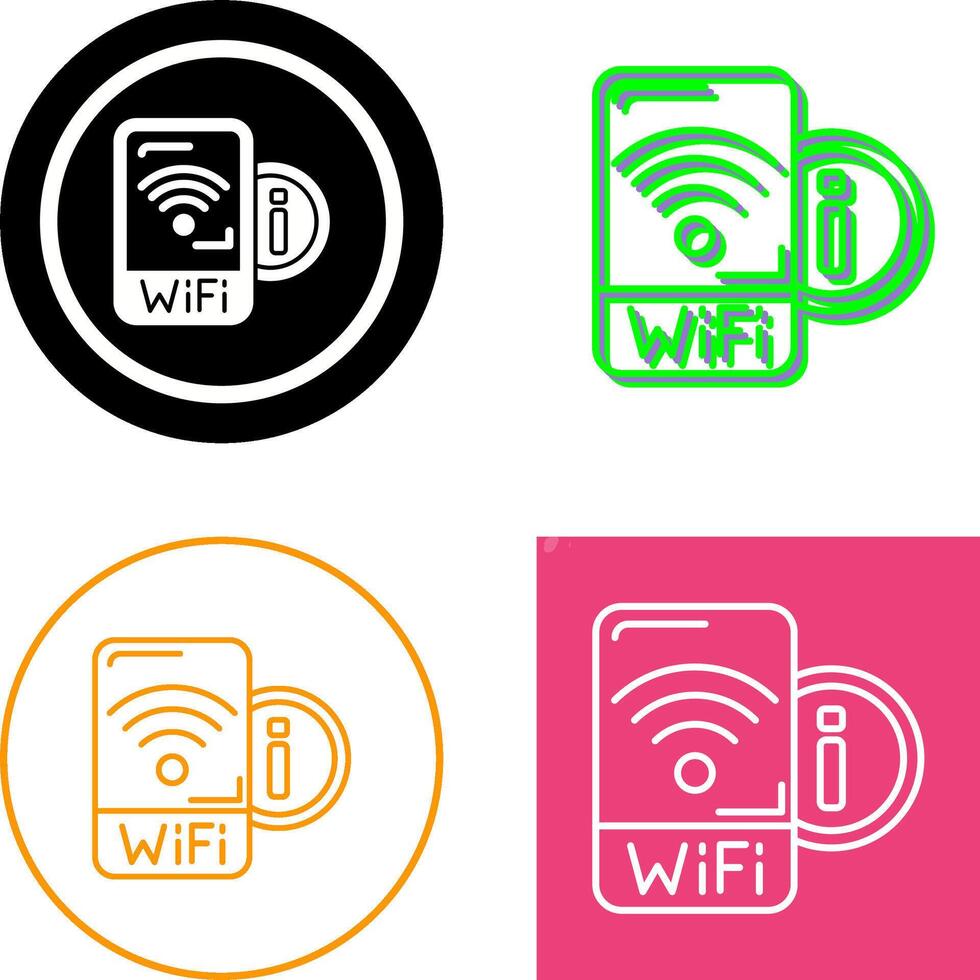 Wifi Signal Icon Design vector