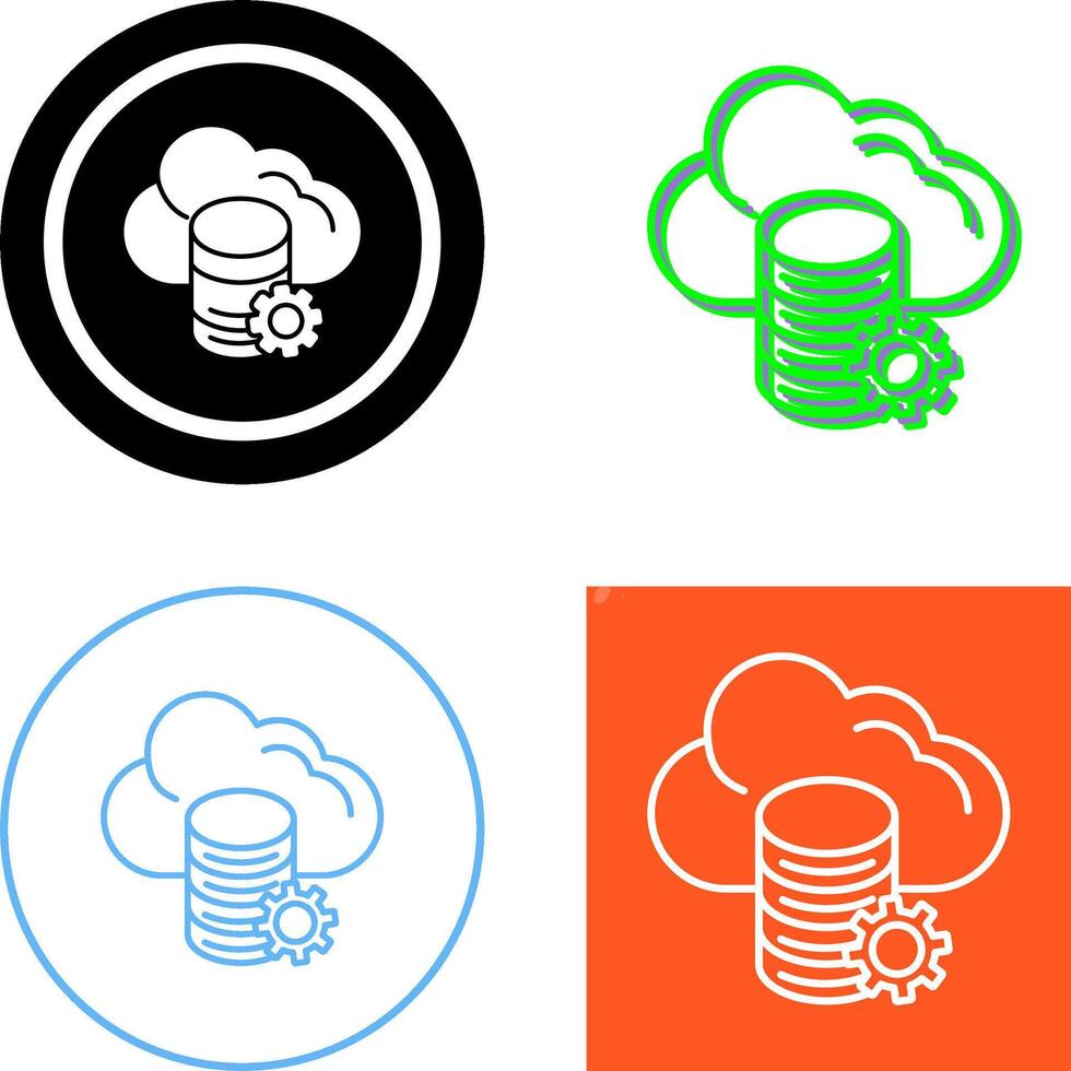 Cloud Data Icon Design vector