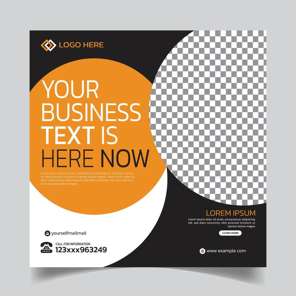 Social Media Template and Wondrous Business Agency Post Template vector