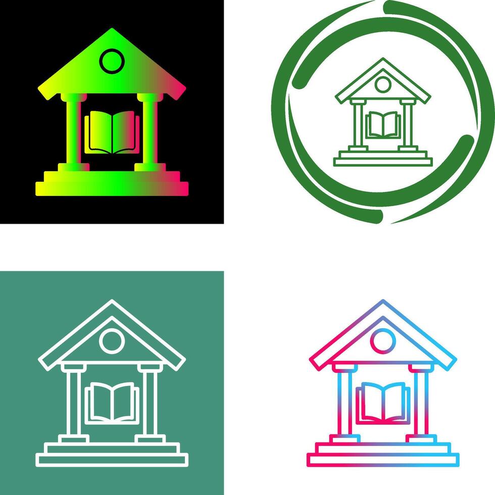 Library Icon Design vector