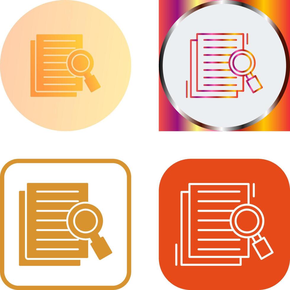 Details Looking Icon Design vector