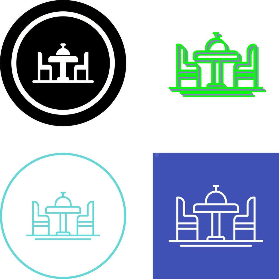 Dinning Table Icon Design vector