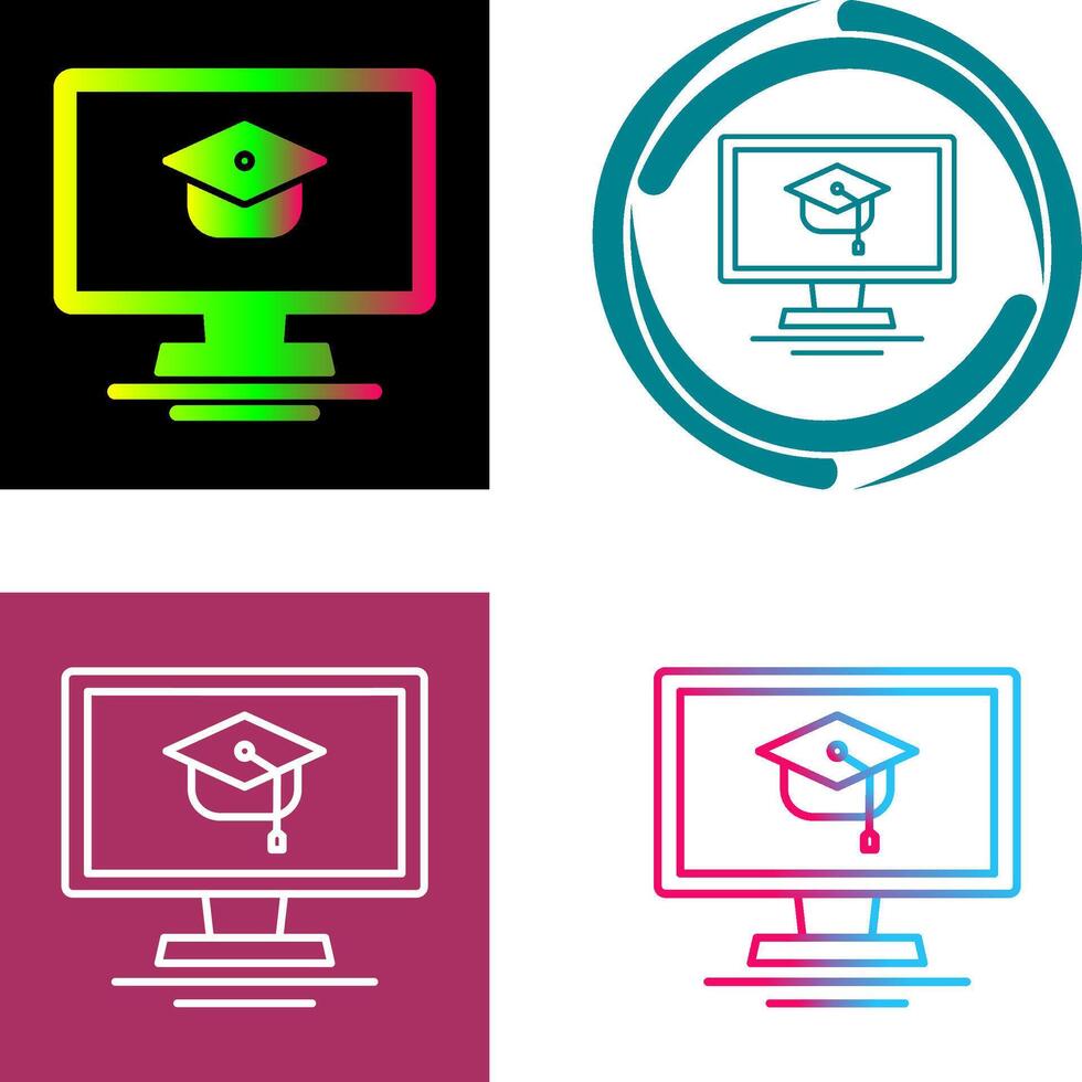 Online Course Icon Design vector