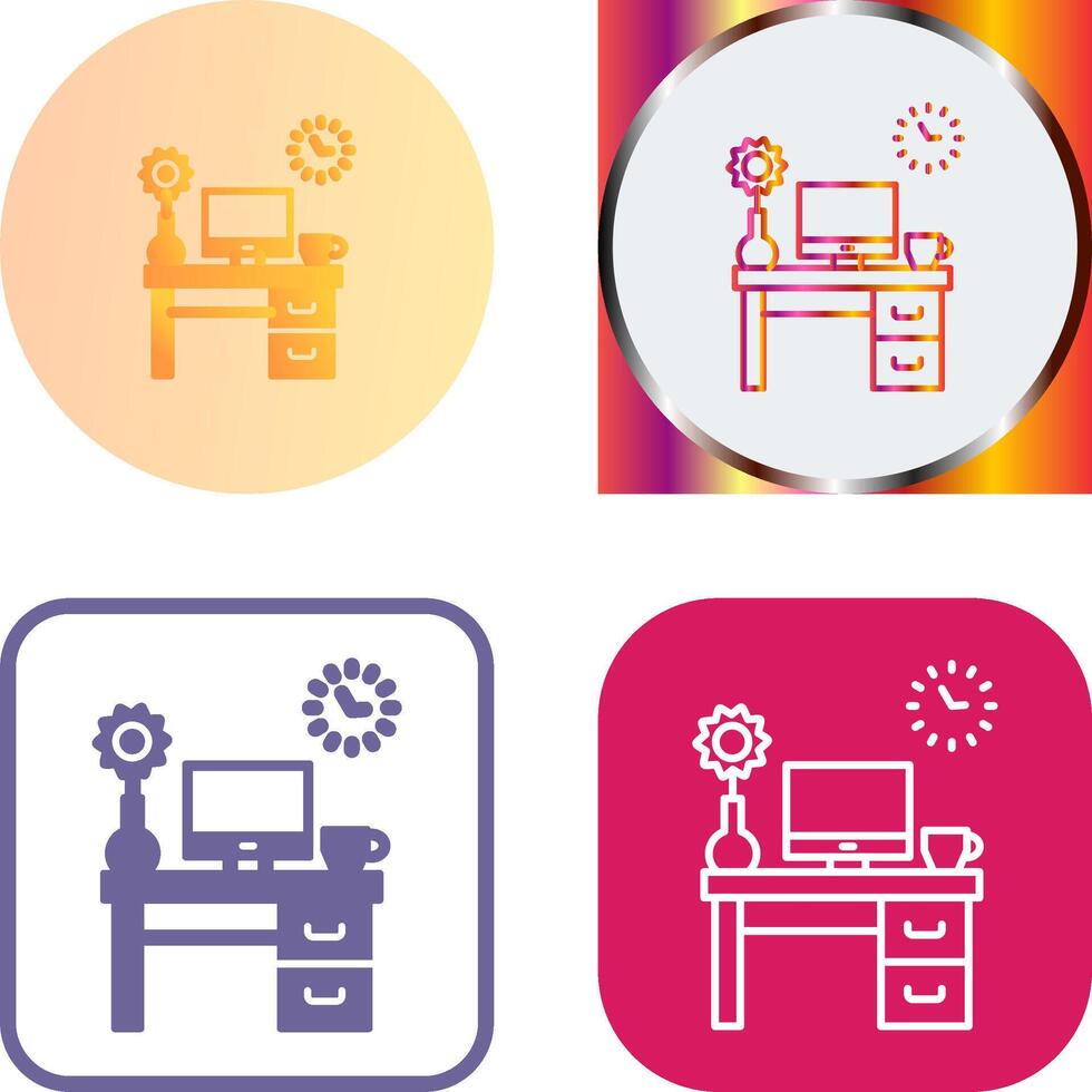 Work Table Icon Design vector