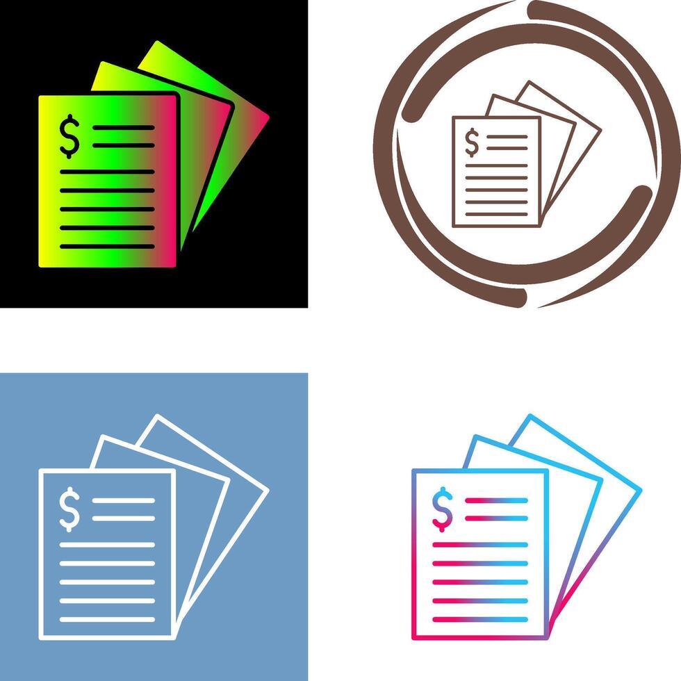 Invoice Icon Design vector