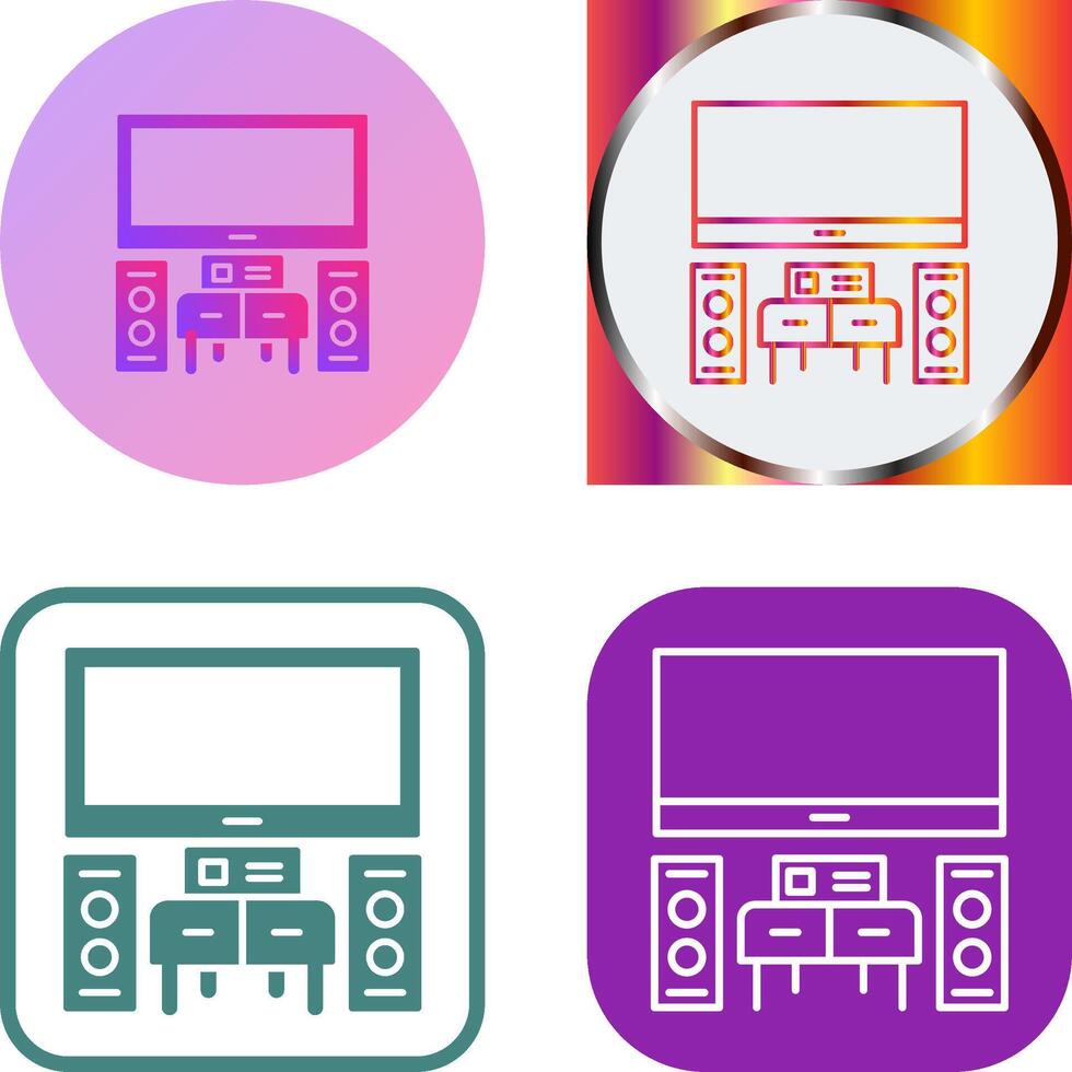 Home Theater Icon Design vector