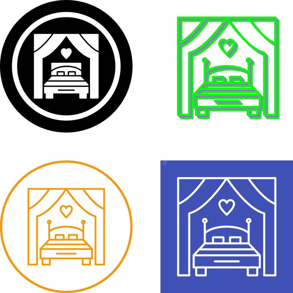 Bed Icon Design vector