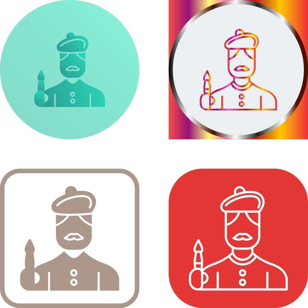 Artist Icon Design vector