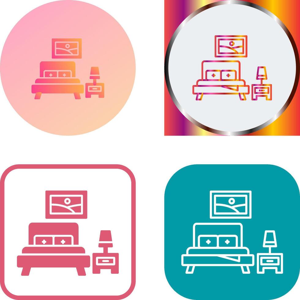 Bedroom Icon Design vector