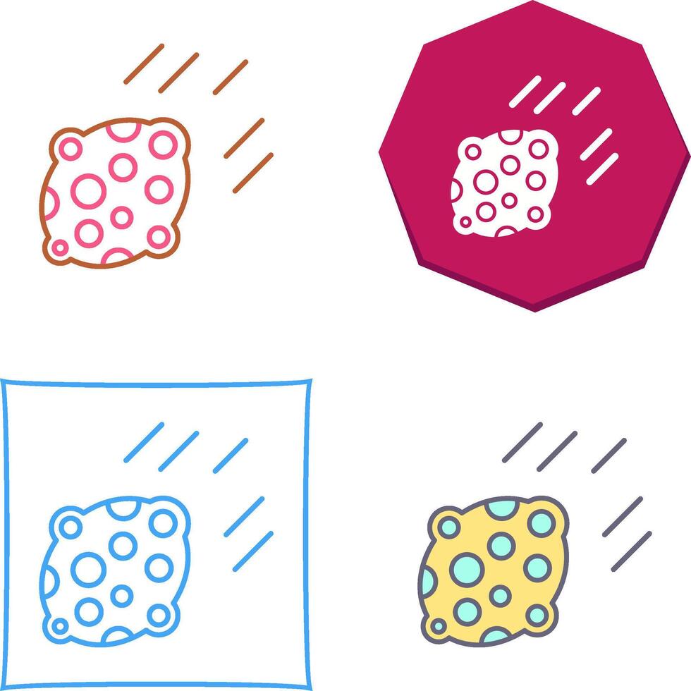 Asteroid Icon Design vector
