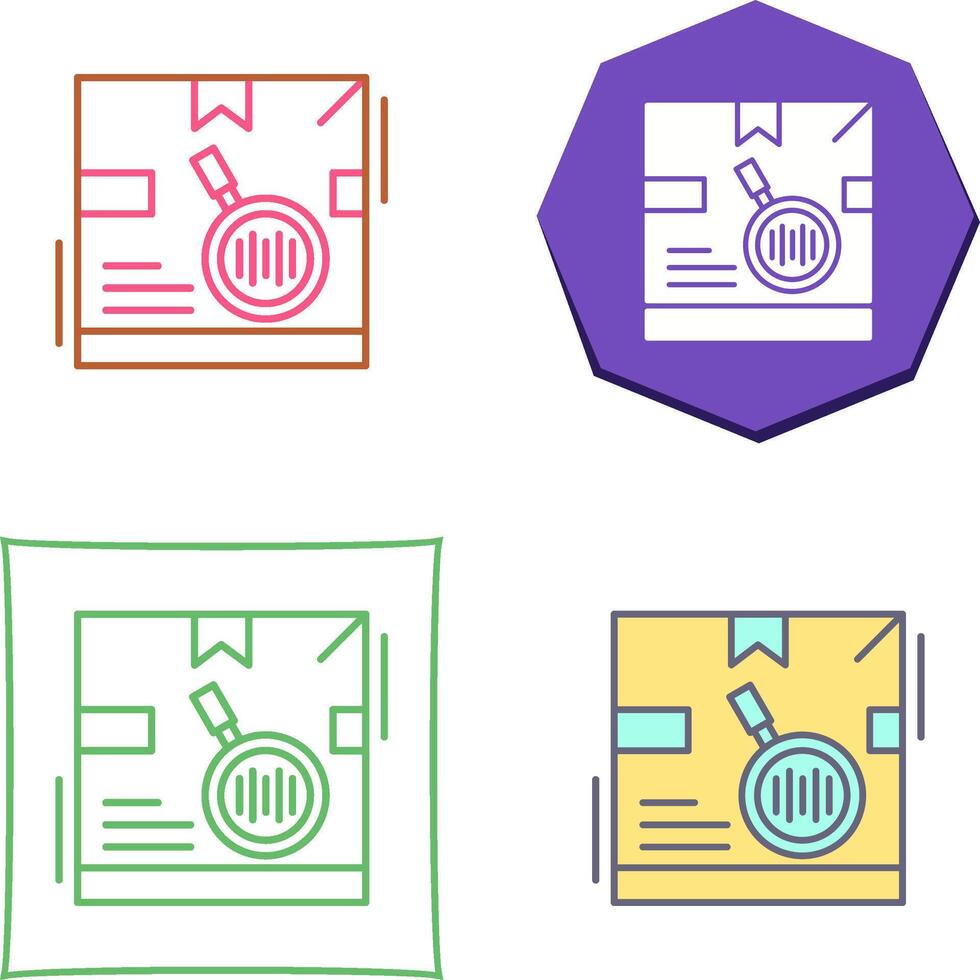 Tracking Code Icon Design vector