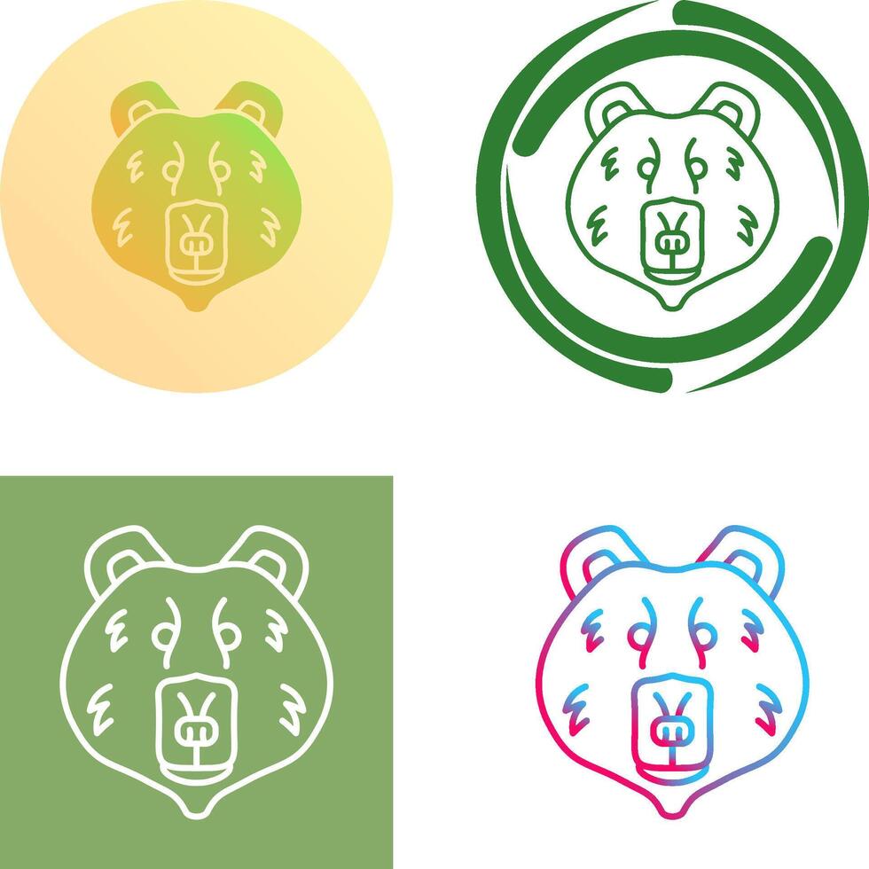 diseño de icono de oso polar vector