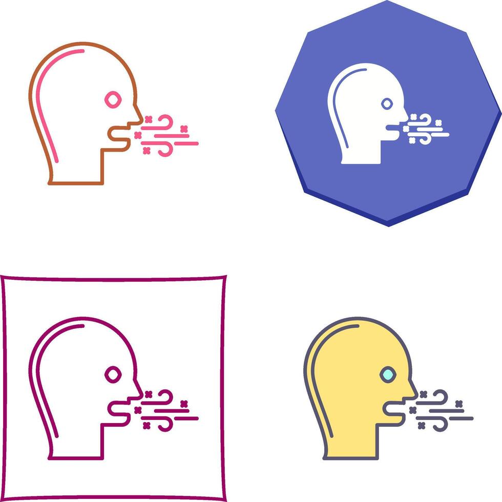 Bad Breath Icon Design vector
