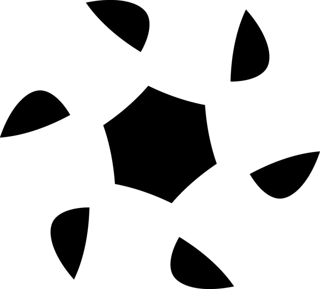 Hexagonal with minimalist style tips vector