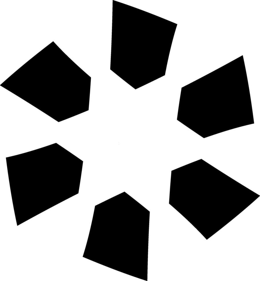 Decorative circular black mandala shape vector