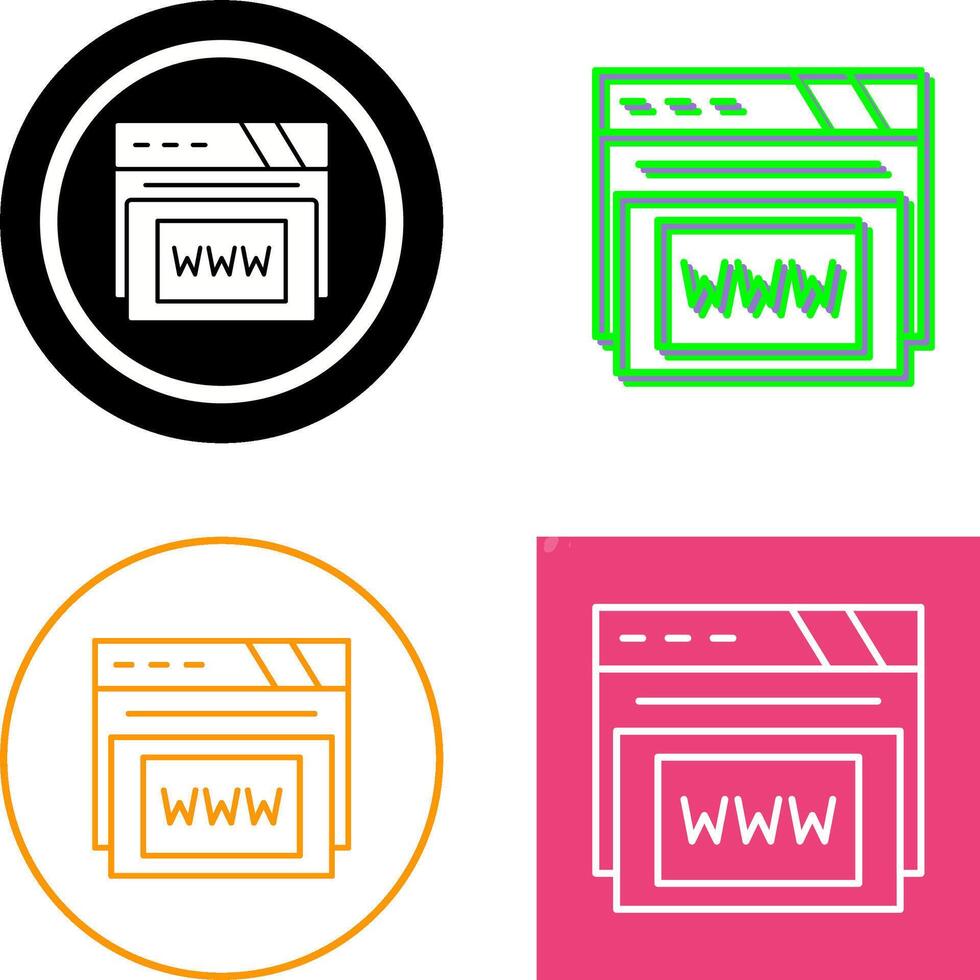 Www Icon Design vector