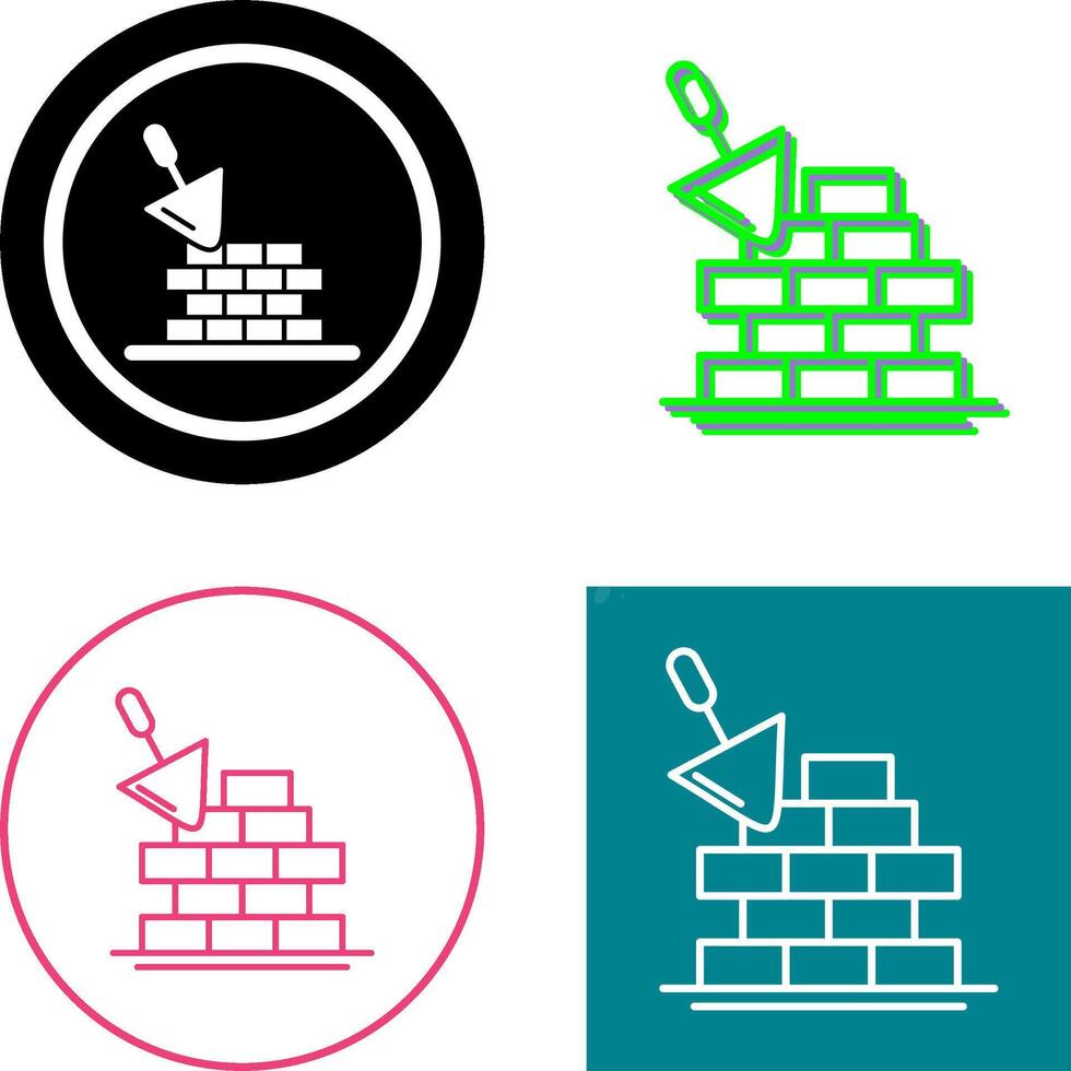 Brickwall Icon Design vector