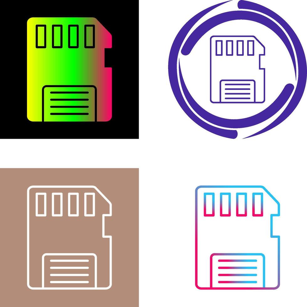 Memory Card Icon Design vector