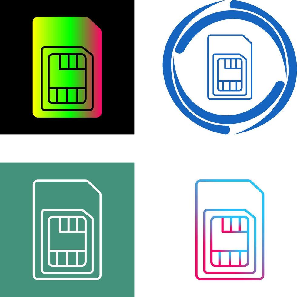 Sim Card Icon Design vector