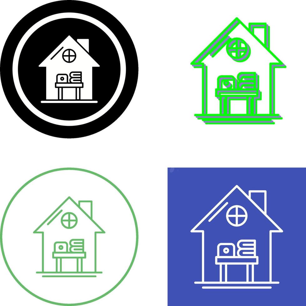 Home Work Place Icon Design vector