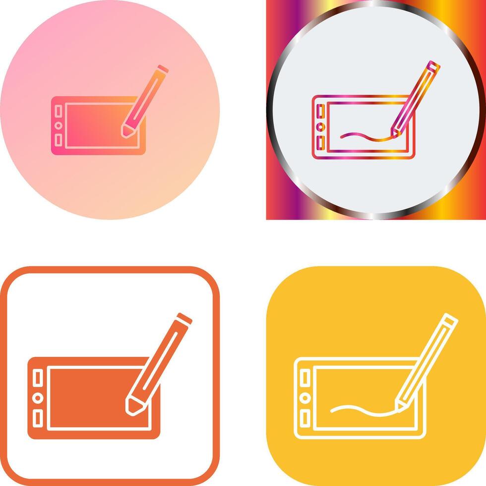 Drawing Tablet Icon Design vector