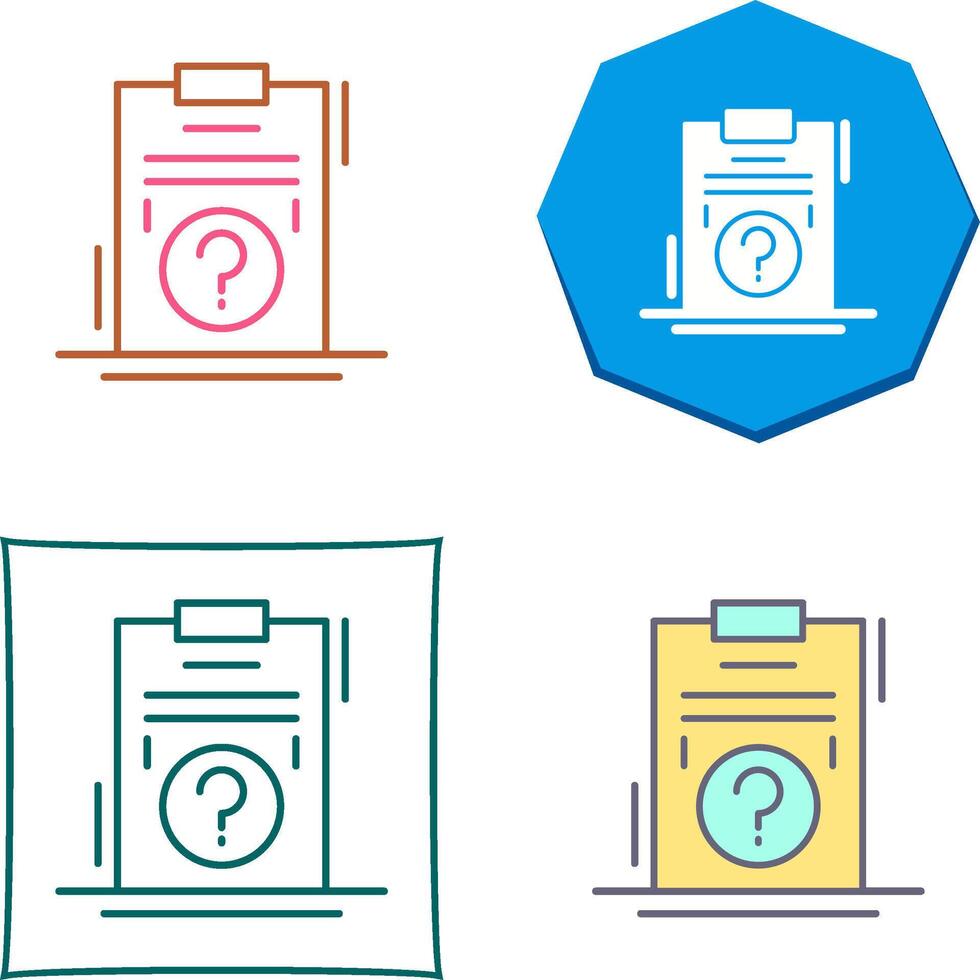 Question Icon Design vector