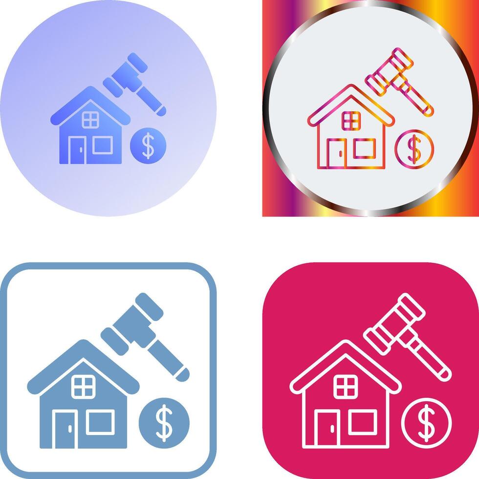 Auction Icon Design vector