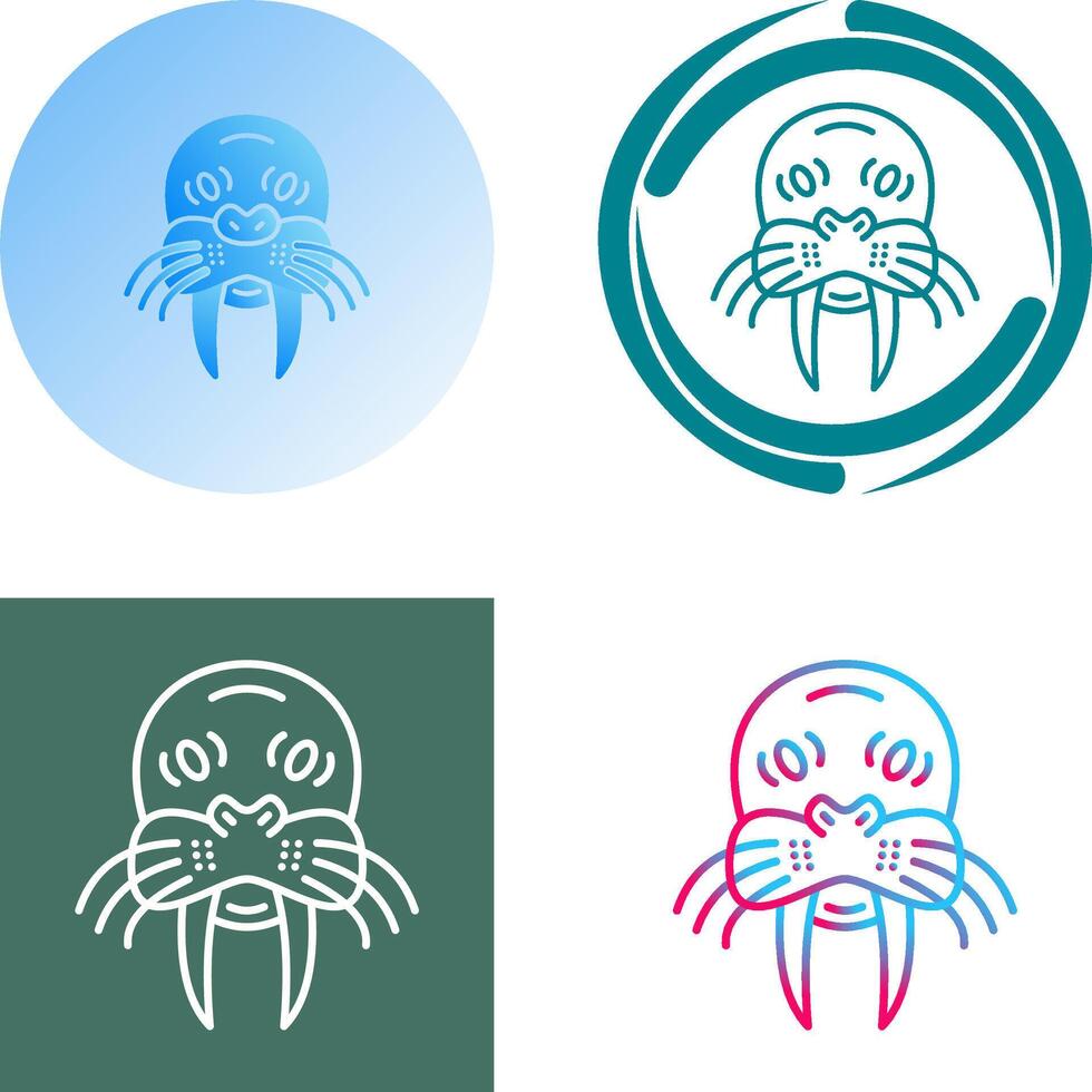Walrus Icon Design vector