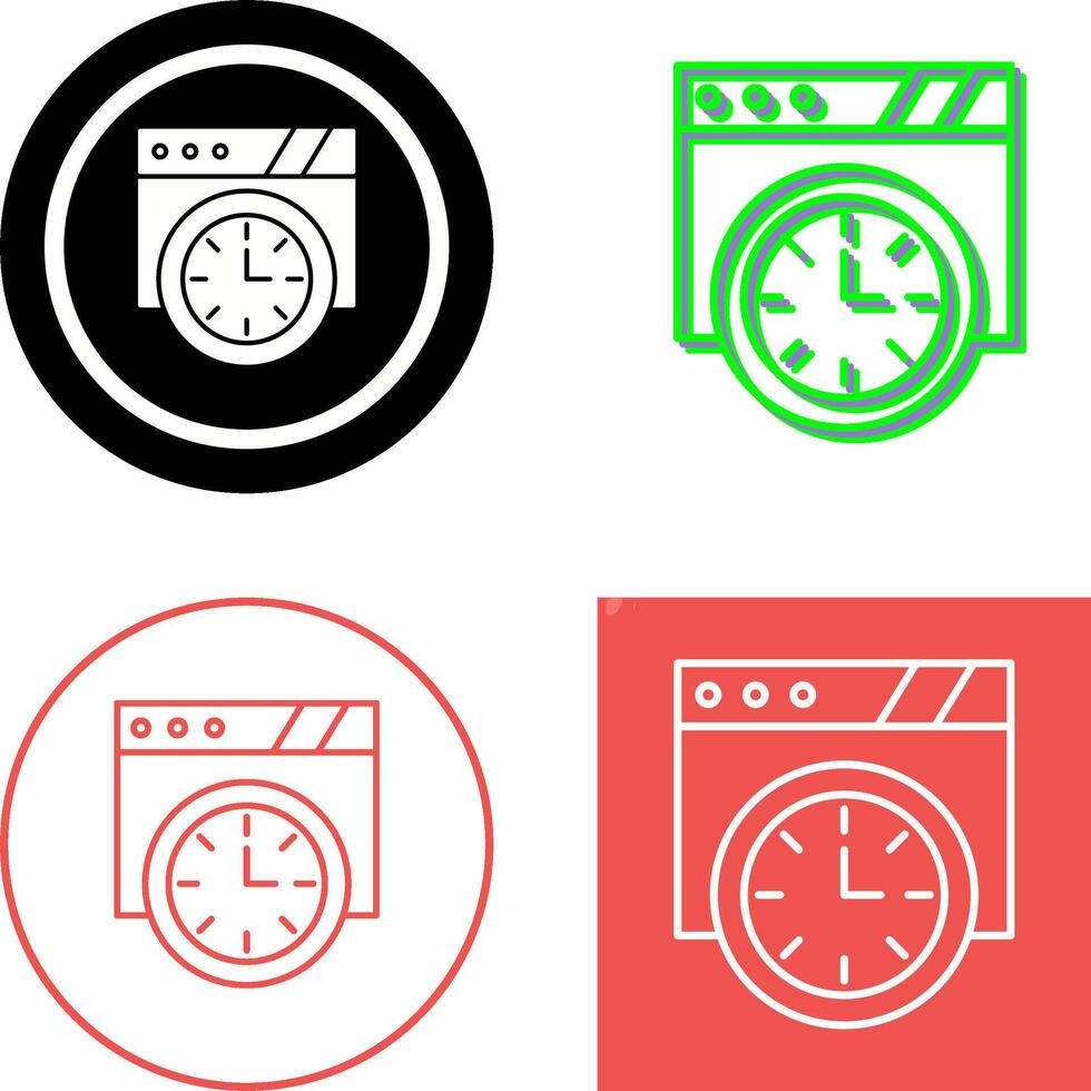 Wall Clock Icon Design vector