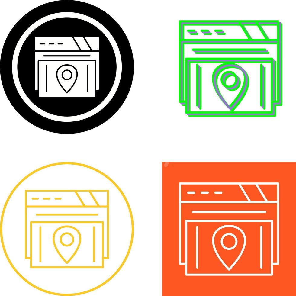Map Location Icon Design vector